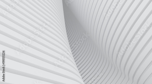 Abstract of white architectural pattern,Concept of future facade design on architecture,3d rendering
