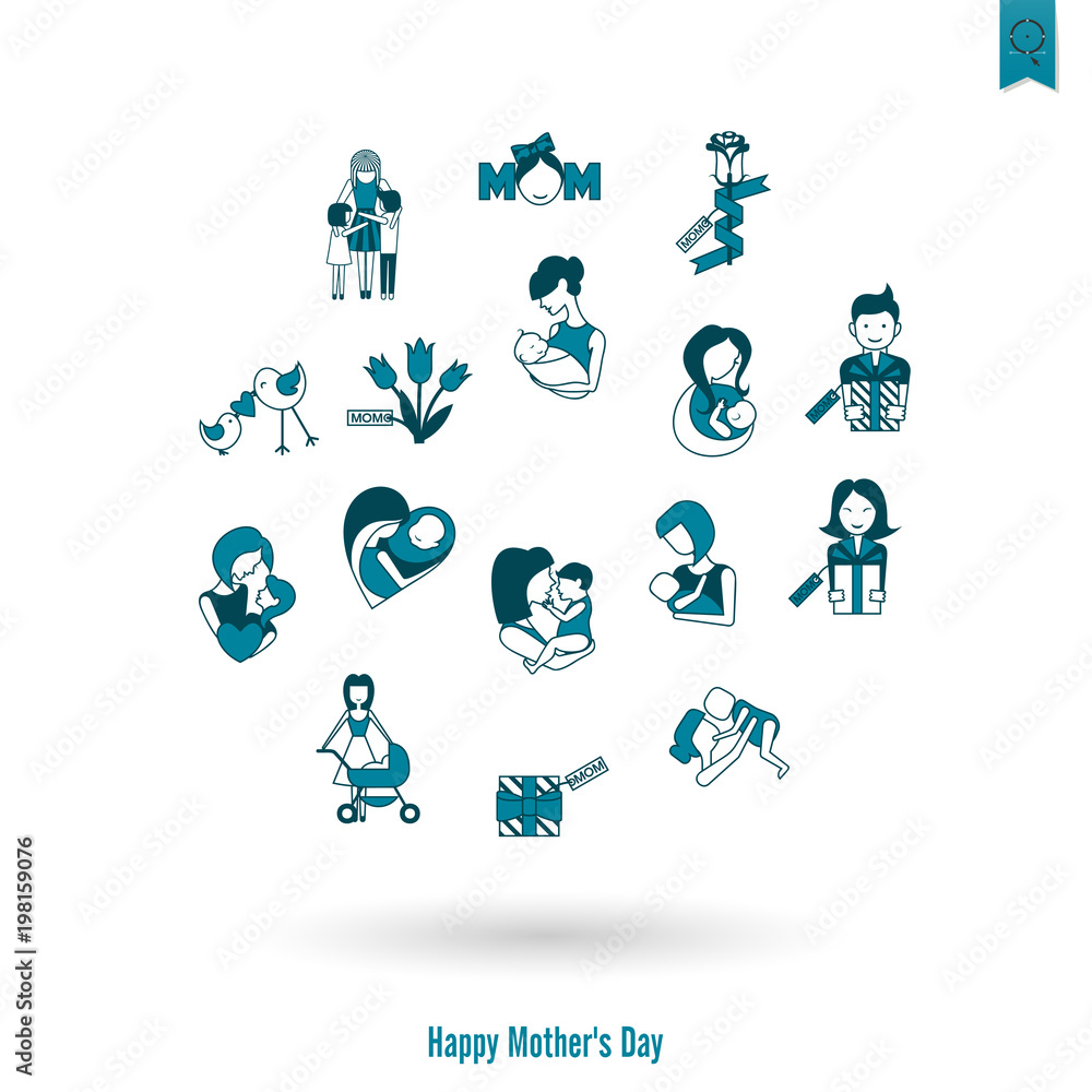 Happy Mothers Day Icons Happy Mothers Day Icons