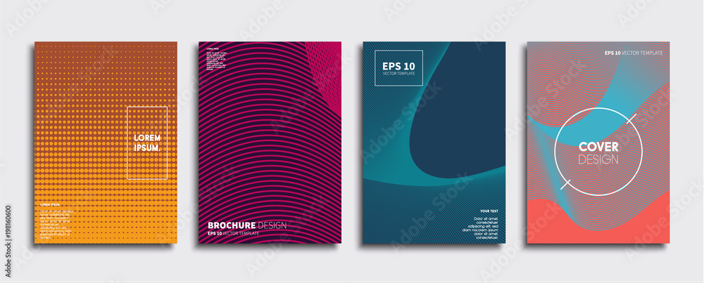 Vector cover designs. Future Poster template. Smartphone modern background set.