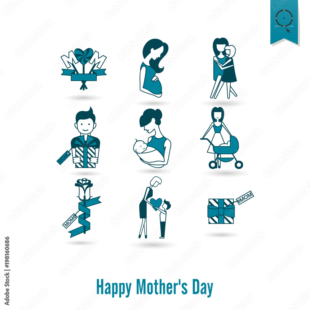 Happy Mothers Day Icons Happy Mothers Day Icons