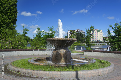 Fountain on the Upper lake in Kaliningrad