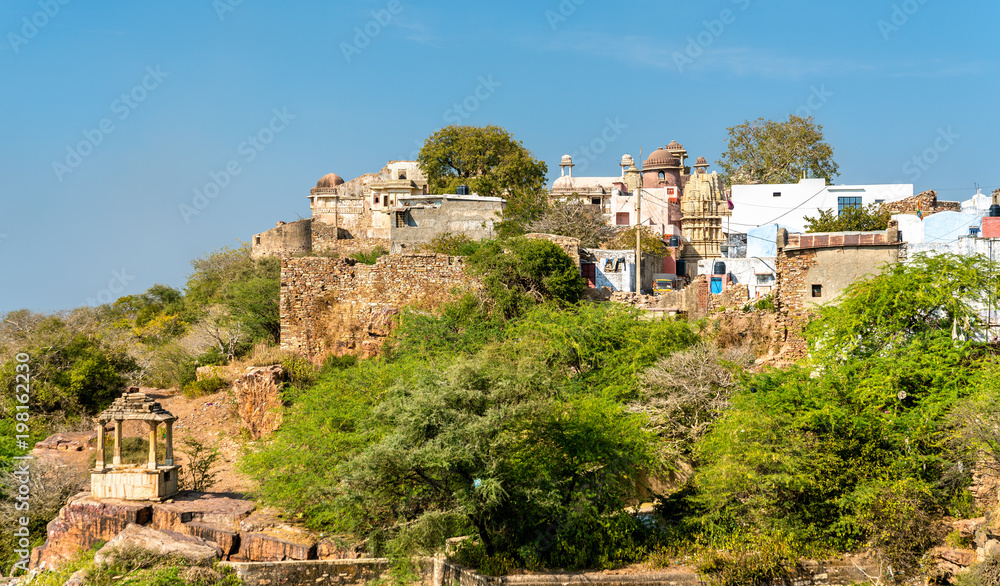 View of Chittor Fort, a UNESCO world heritage site in Rajasthan, India