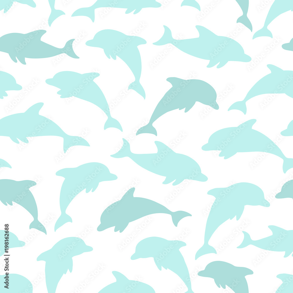 Seamless pattern with dolphin on white. design for holiday greeting card and invitation of baby shower, birthday, child clothes. Seamless pattern with dolphin on white. design for holiday greeting card and invitation of baby shower, birthday, child clothes.
