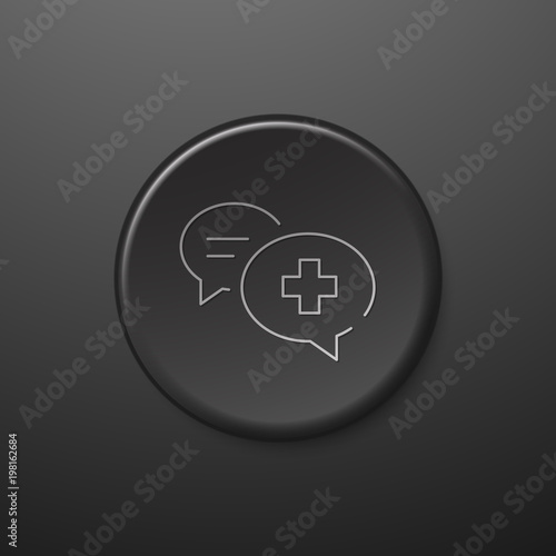 icône Discussion - Tchat - Médecine, Santé, Médical