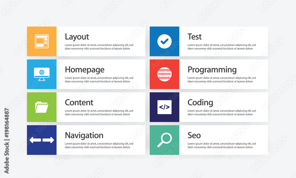 Web Design Infographic Icon Set