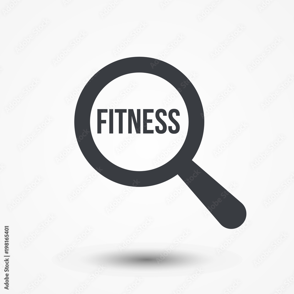 Fitness Word Magnifying Glass Fitness Word Magnifying Glass