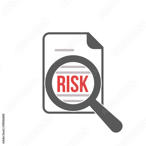 Risk Word Magnifying Glass