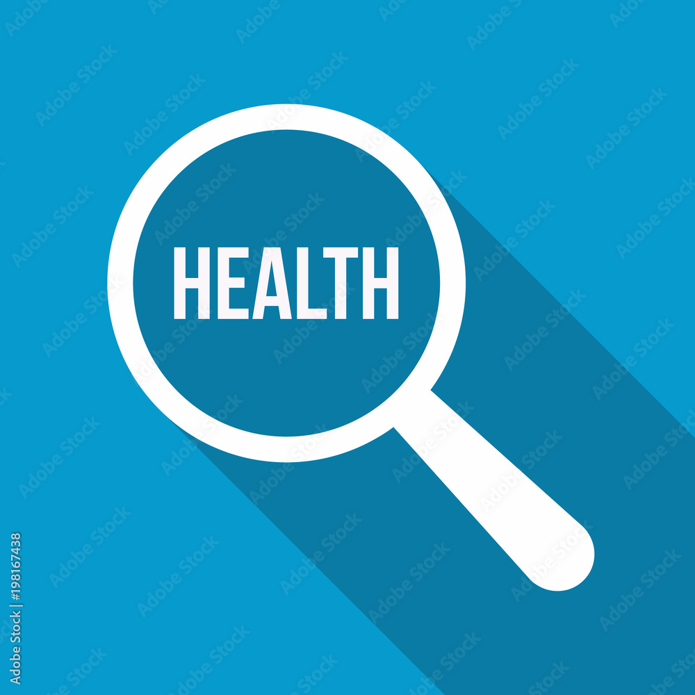 Health Word Magnifying Glass Health Word Magnifying Glass