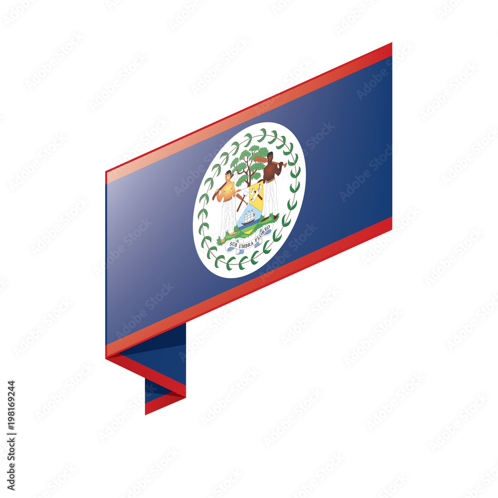 Belize flag, vector illustration Belize flag, vector illustration