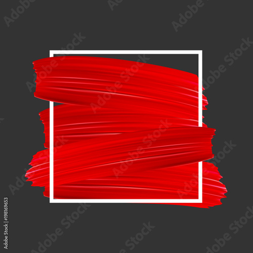 Background with red paint brush strokes.