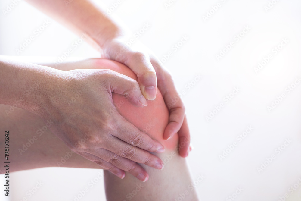 Fototapeta premium woman knee ache.