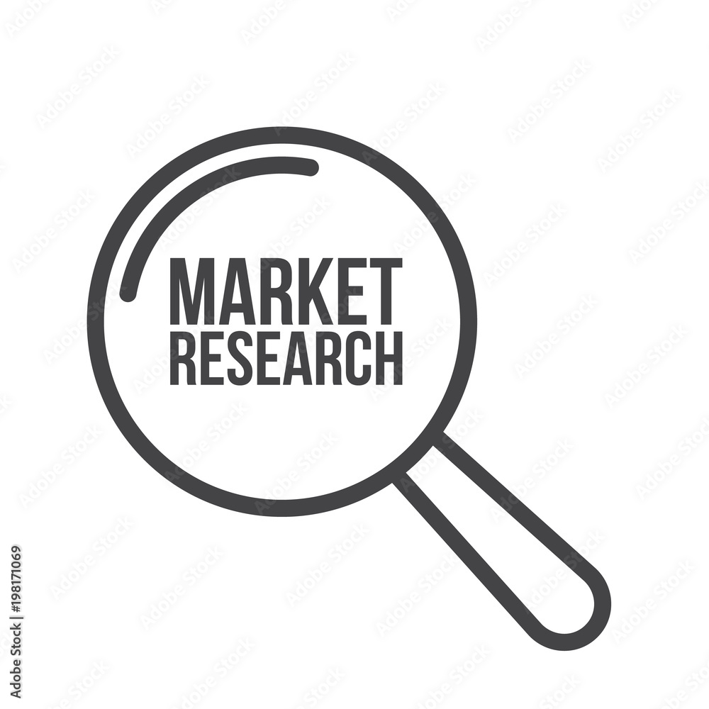 Market Research Word Magnifying Glass Market Research Word Magnifying Glass