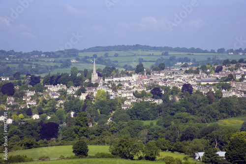 UK, Gloucestershire, Cotswolds, Painswick, view