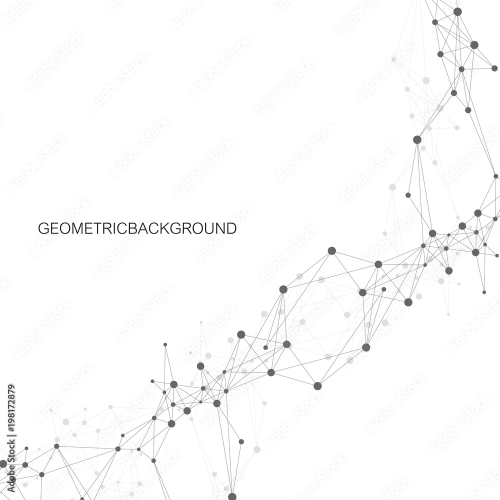 Fototapeta premium Global network connection. Network and big data visualization background. Global business. Vector Illustration.