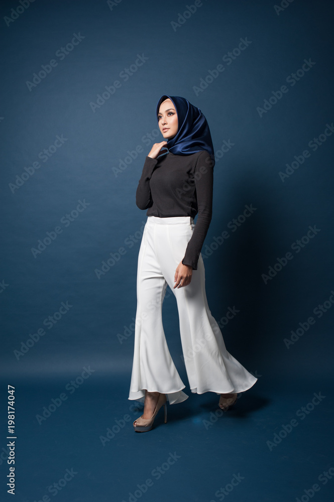 Beautiful muslim girl with casual outfit and hijab. Beautiful muslim girl with casual outfit and hijab.