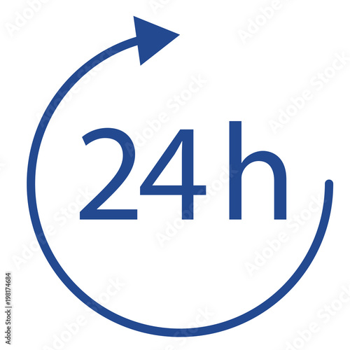 24 Stunden Lieferung Vector Icon