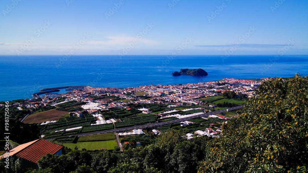 Aerial view to Islet of Vila Franca do Campo ,Sao Miguel, Azores, Portugal