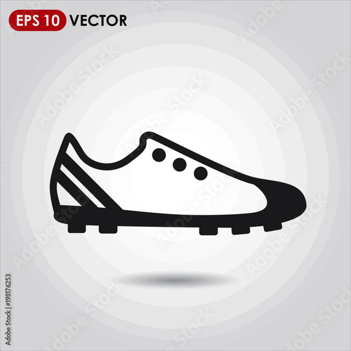 football boot single vector icon on light background