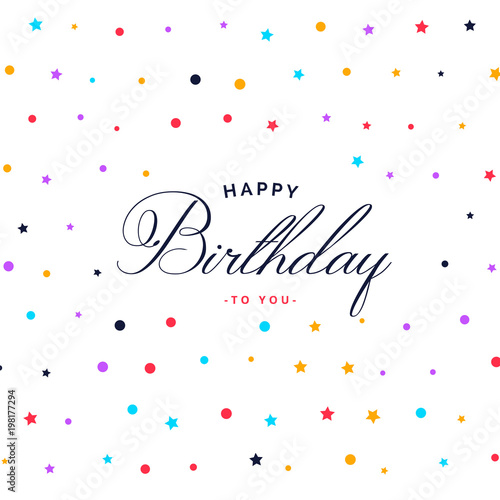 colorful happy birthday pattern background