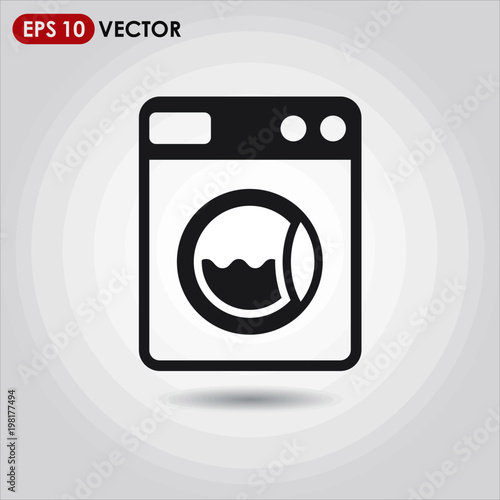 washing machine single vector icon on light background