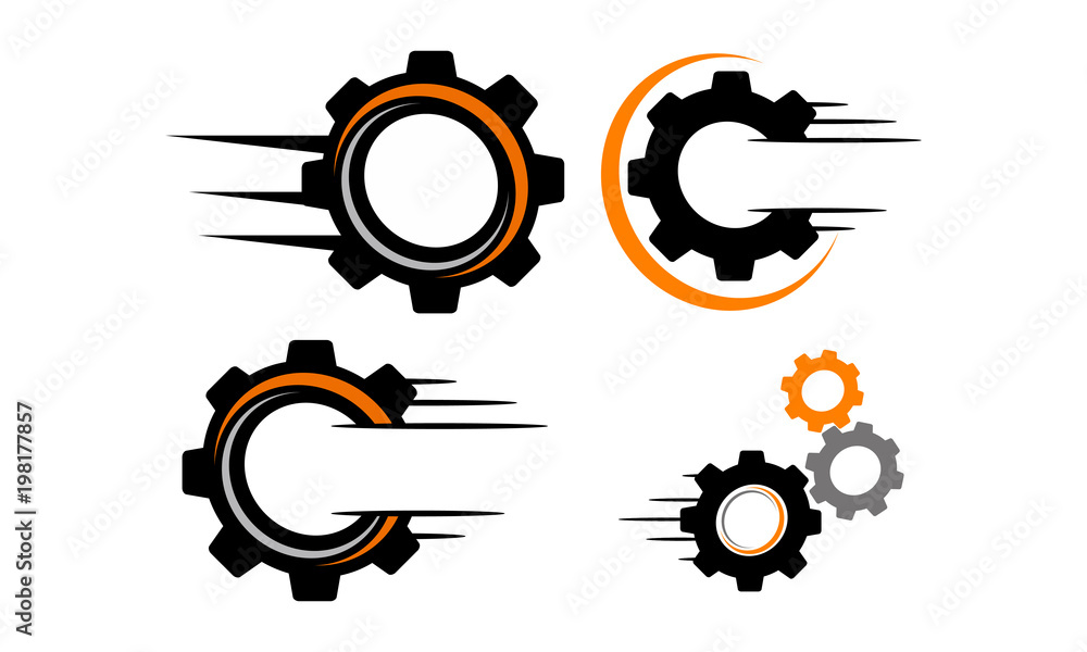 Speed Gear Template Set Stock Vector | Adobe Stock