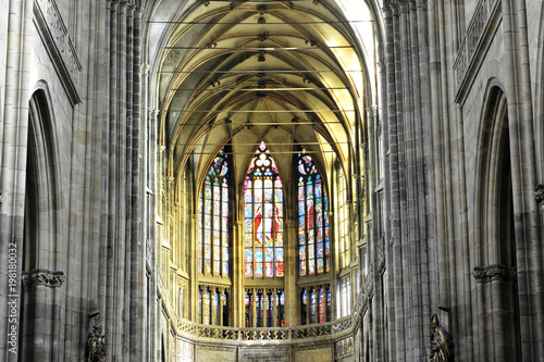  Detail, St. Veit oder Veitsdom, Hradschin, Prag, Tschechien, Europa photo