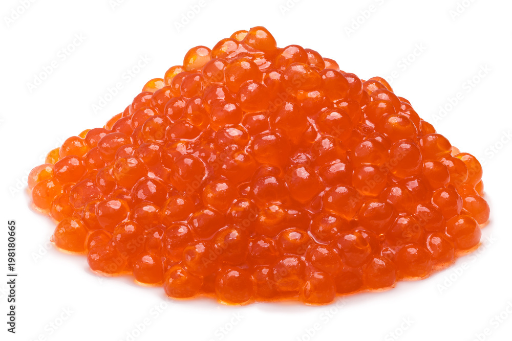 Large pile of salmon red caviar Large pile of salmon red caviar
