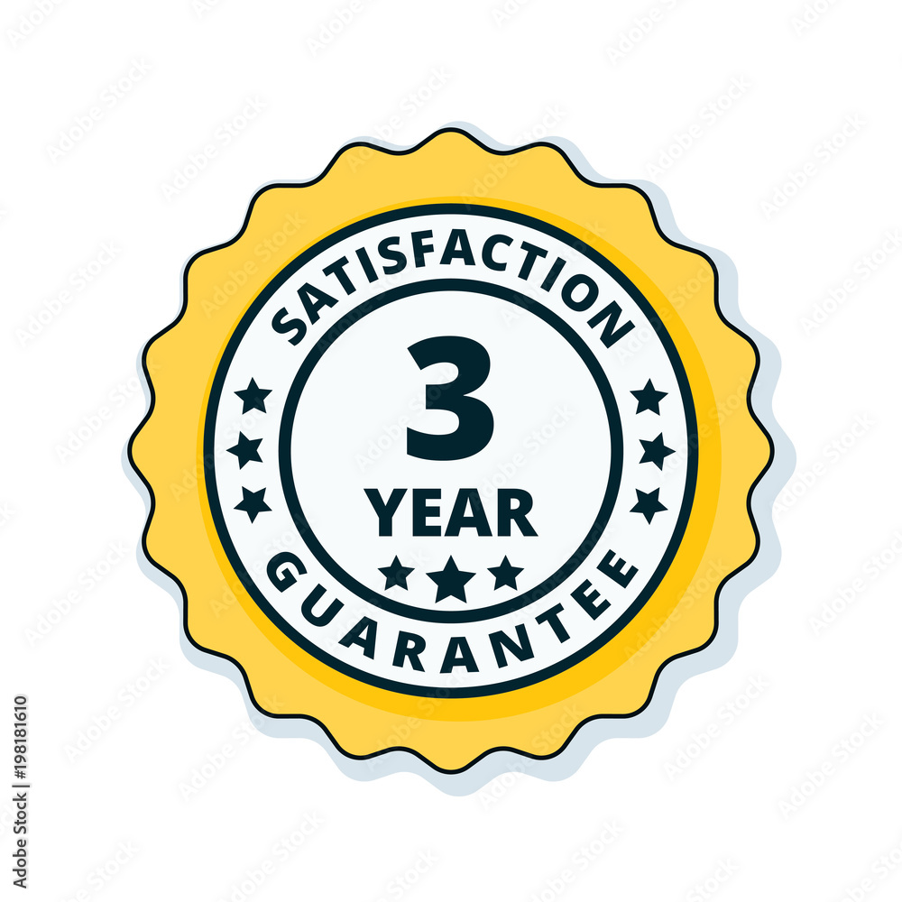 3 Year Satisfaction Guarantee illustration 3 Year Satisfaction Guarantee illustration