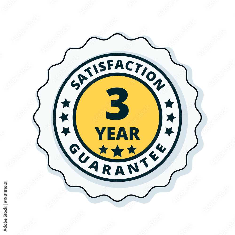 3 Year Satisfaction Guarantee illustration 3 Year Satisfaction Guarantee illustration