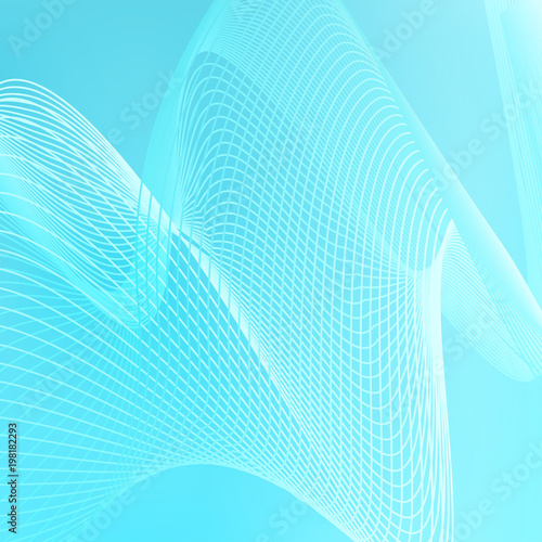 Abstract Blue Wavy Background