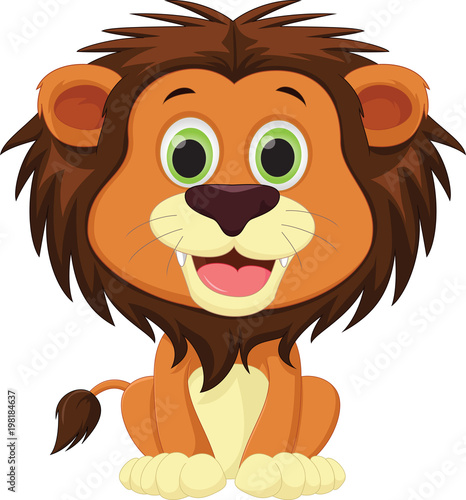 cute lion cartoon