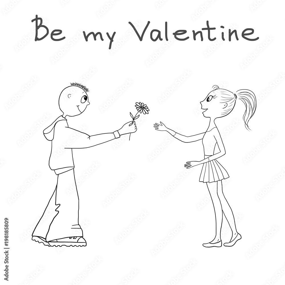 drawing Be my Valentine drawing Be my Valentine