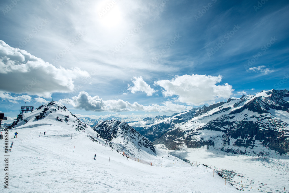 an alpine valley in switzerland