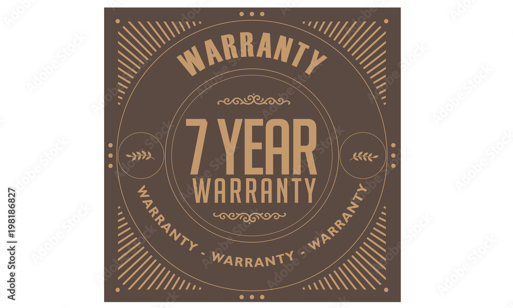 Obraz premium 7 years warranty icon vintage rubber stamp guarantee