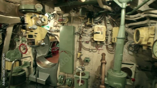 main command post submarine inside camera in motion photo