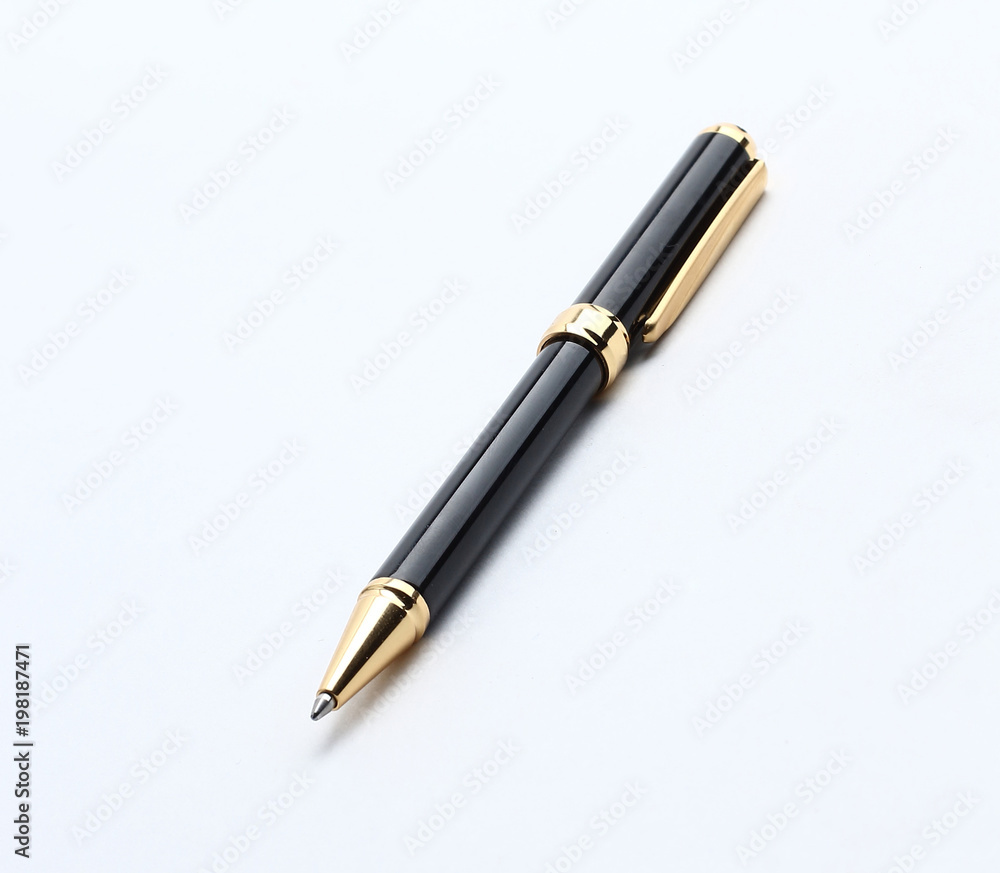 stylish ballpoint pen.isolated on a white background. stylish ballpoint pen.isolated on a white background.
