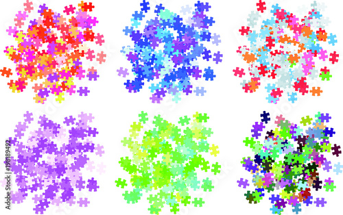 Scattered Jigsaw Puzzle set