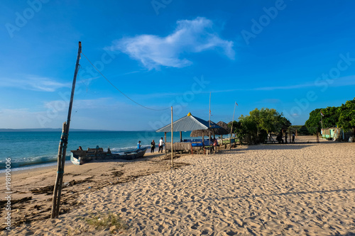 tablolong beach landscape and seascape taken in a day located in kupang east nusa tenggara indonesia photo