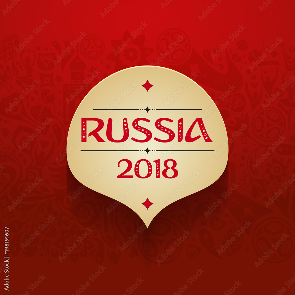 Futebol do mundo na Russia papel de parede e fundo com etiqueta