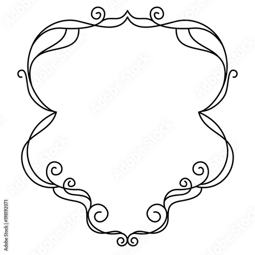 Decorative ornamental black frame
