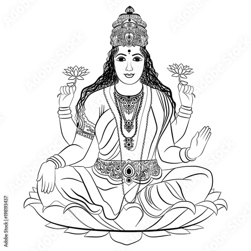 Indian goddess Lakshmi