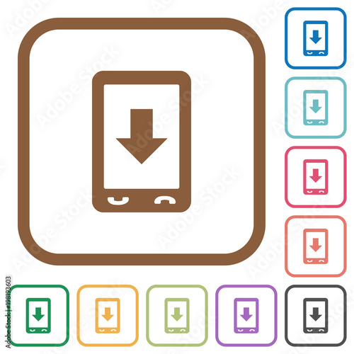 Mobile scroll down simple icons