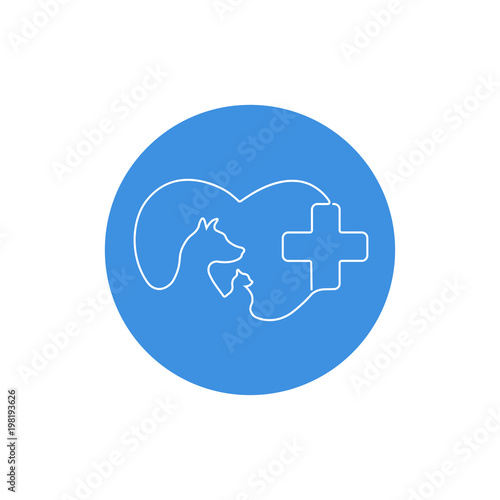 Logo of the clinic for animals on a white background