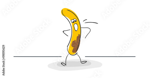 Rotten banana doodle