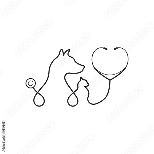 Animal treatment icon on white background