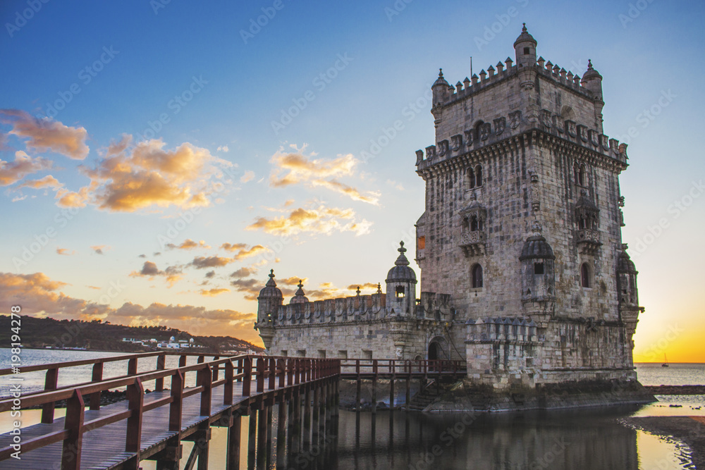Belem Tower Torre de Belém in Lison Portugal
