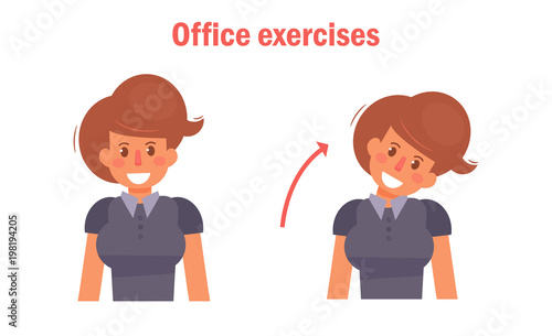 Exercises for office. Vector.