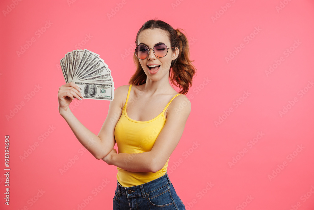 Portrait of a happy young girl dressed in summer clothes Portrait of a happy young girl dressed in summer clothes