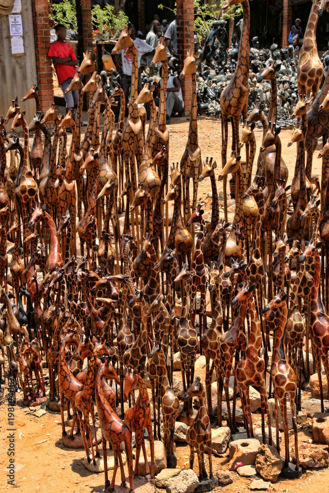 A rich offer of souvenir at  marketplace, Victoria falls, Zimbabwe
