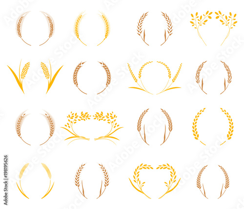 Hand drawn floral wreath.